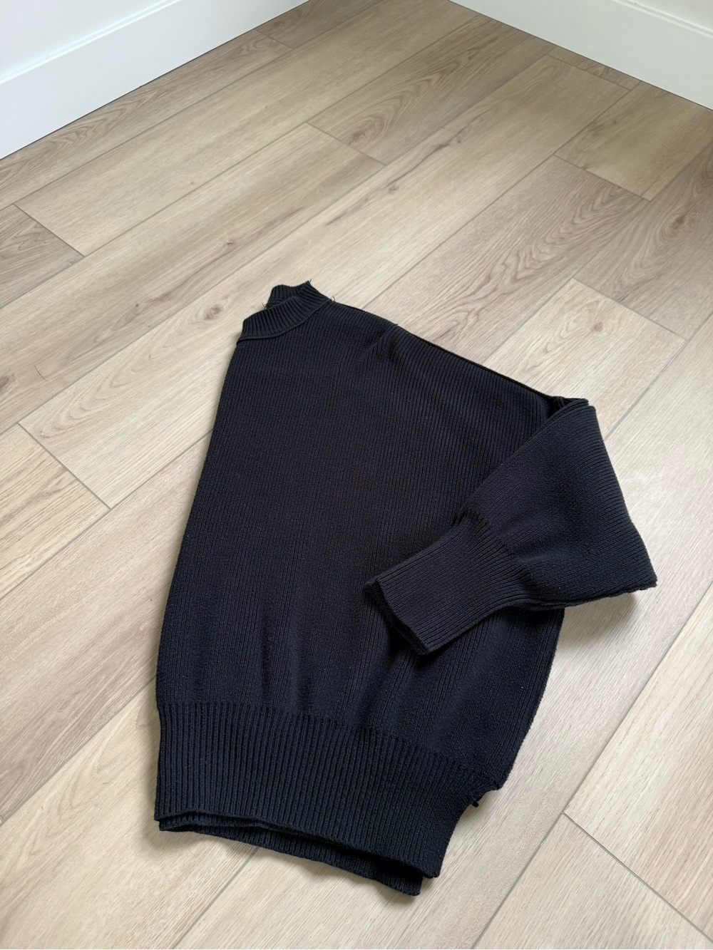 Free People Black Oversized Sweater